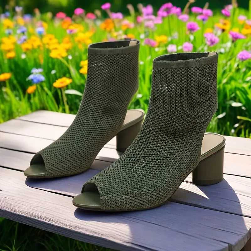 Celestine - Frauen Fischmaul Sandalen mit niedrigem Absatz