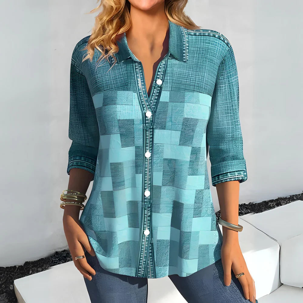 Midge - Elegante Bluse mit V-Ausschnitt