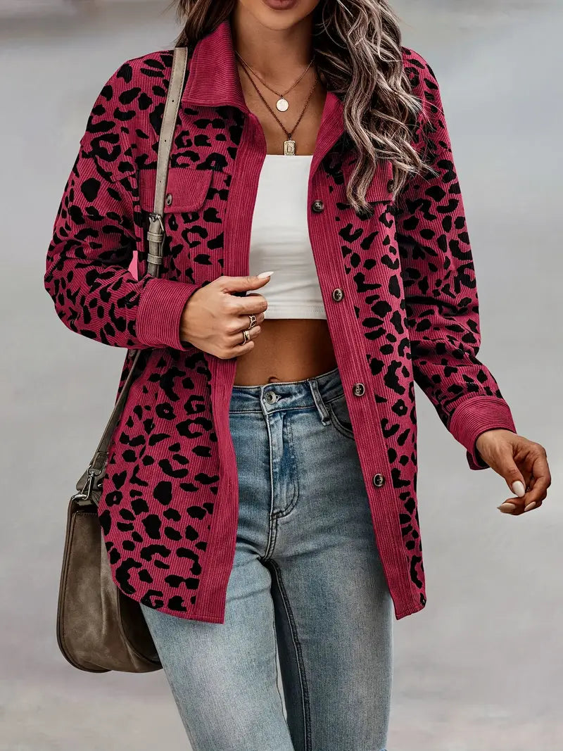 Catharina - Gewagte und stilvolle Jacke mit Leopardenmuster