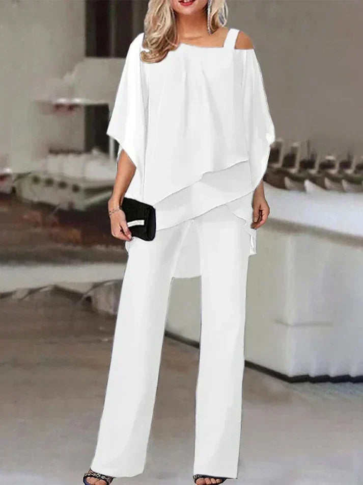 Alaine - Elegantes zweiteiliges Chiffon-Set