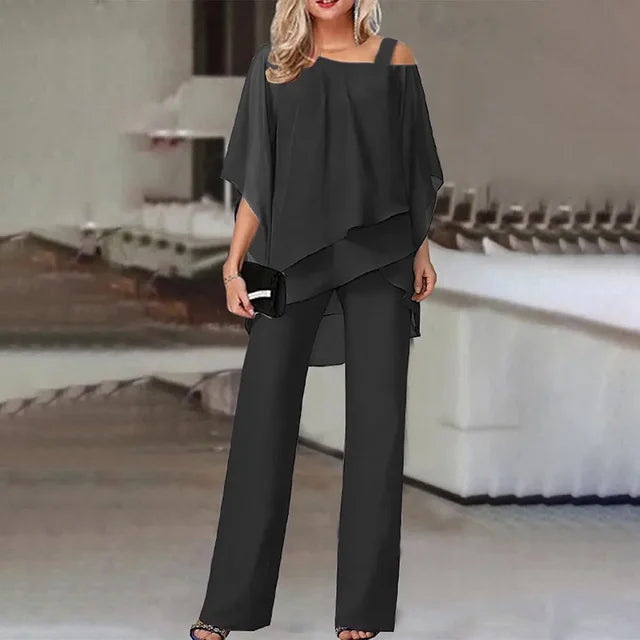 Alaine - Elegantes zweiteiliges Chiffon-Set