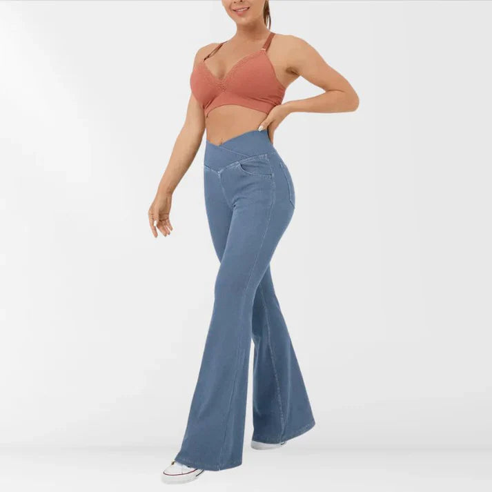 Samantha - Hose mit weitem Bein und elastischer Taille