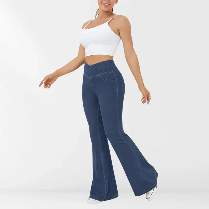 Samantha - Hose mit weitem Bein und elastischer Taille