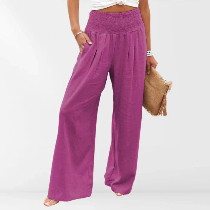 Laura - Hose mit weitem Bein und elastischer Taille