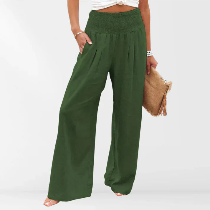 Laura - Hose mit weitem Bein und elastischer Taille