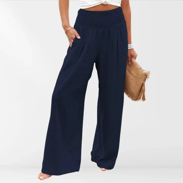 Laura - Hose mit weitem Bein und elastischer Taille