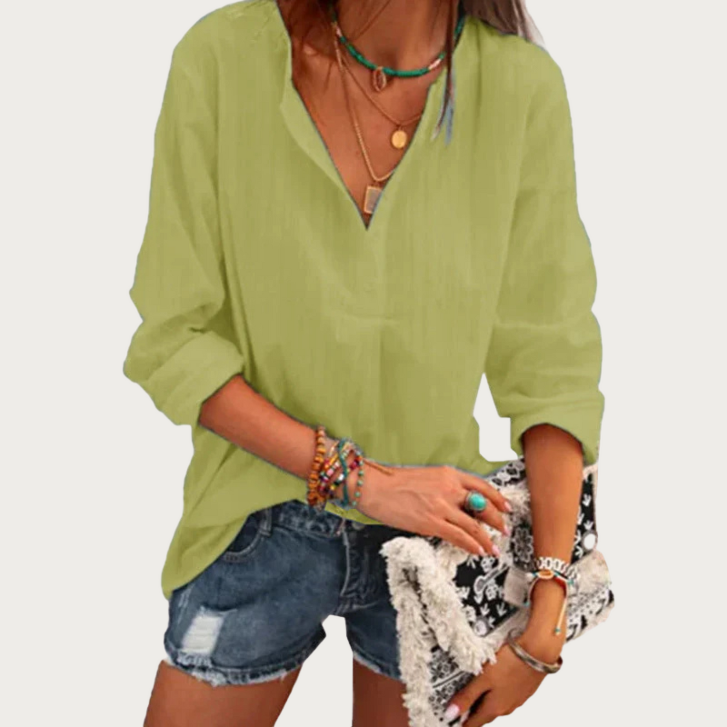 Freya - Elegantes langärmeliges Top