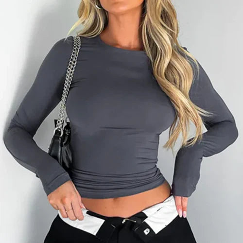 Adela - Langärmeliges Stretch-Top