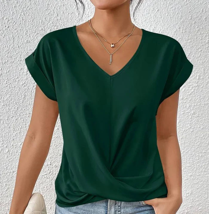 Annika - Elegante Bluse mit V-Ausschnitt