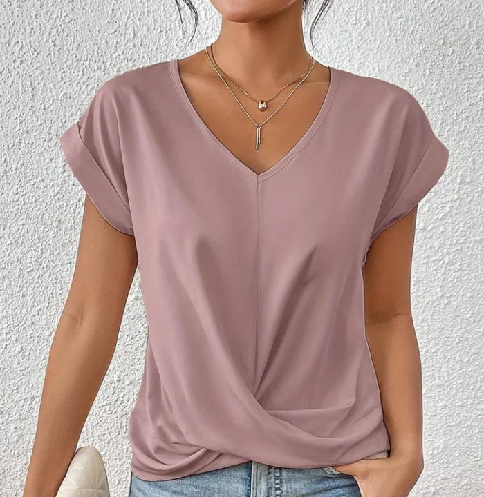 Annika - Elegante Bluse mit V-Ausschnitt