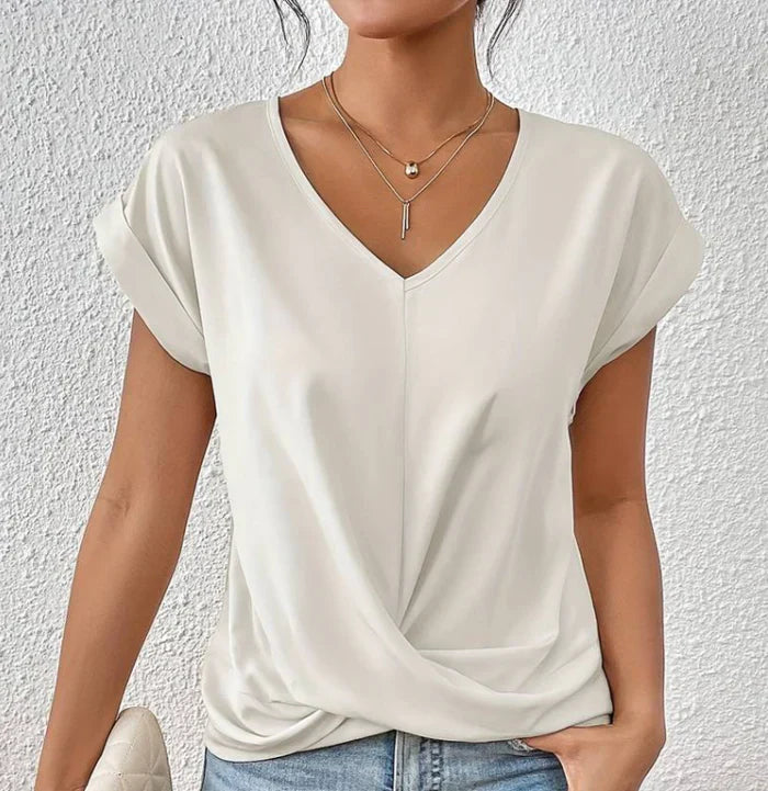 Annika - Elegante Bluse mit V-Ausschnitt