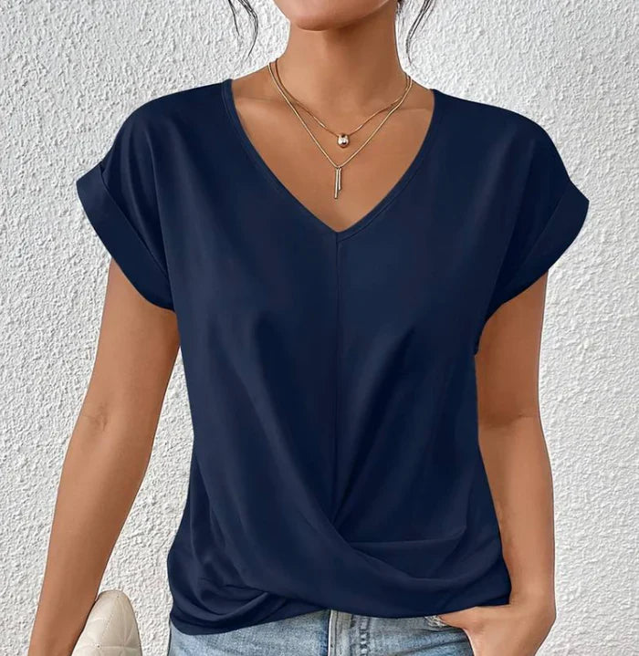 Annika - Elegante Bluse mit V-Ausschnitt