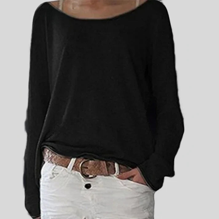 Coretta - Langarmshirt Damen Elegante mit Rundhalsausschnitt