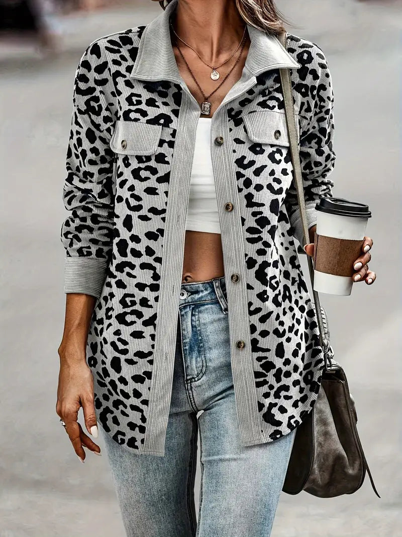 Catharina - Gewagte und stilvolle Jacke mit Leopardenmuster