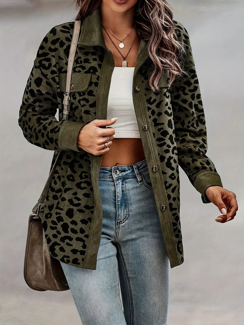 Catharina - Gewagte und stilvolle Jacke mit Leopardenmuster