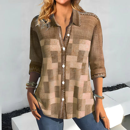 Midge - Elegante Bluse mit V-Ausschnitt