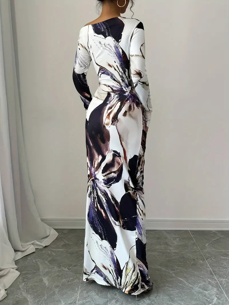 Emma - Elegantes, figurbetontes Kleid mit langen Ärmeln