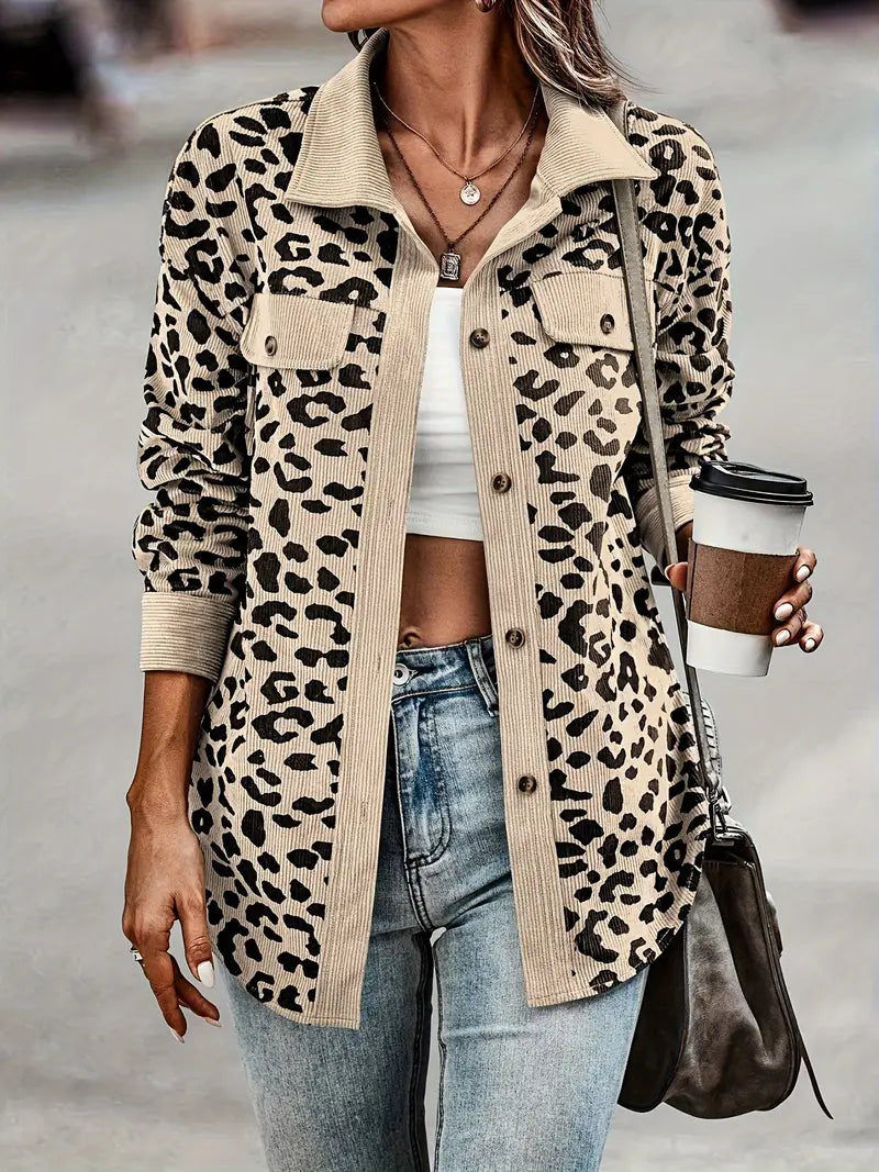 Catharina - Gewagte und stilvolle Jacke mit Leopardenmuster