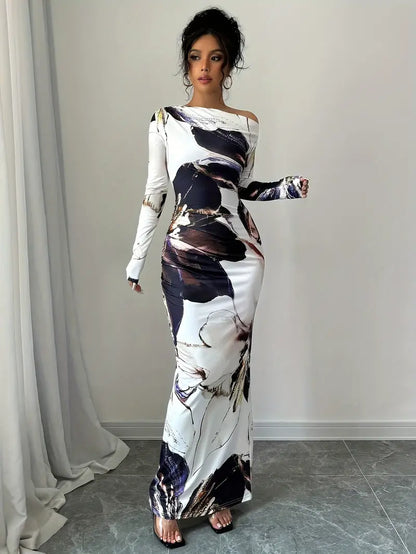 Emma - Elegantes, figurbetontes Kleid mit langen Ärmeln