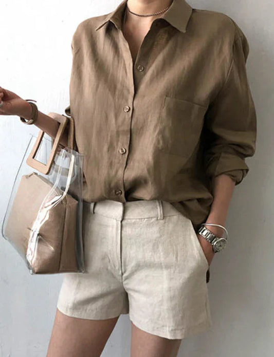 Patrice - Elegantes langärmeliges Top