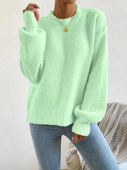Agatha - Lässiger Langarmpullover mit Rundhalsausschnitt für Damen