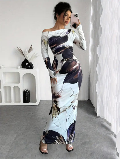 Emma - Elegantes, figurbetontes Kleid mit langen Ärmeln
