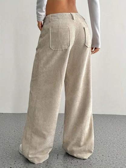 Matilda - Lässige Cord-Hose mit weitem Bein für Frauen