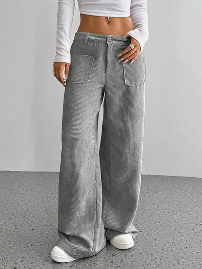Matilda - Lässige Cord-Hose mit weitem Bein für Frauen