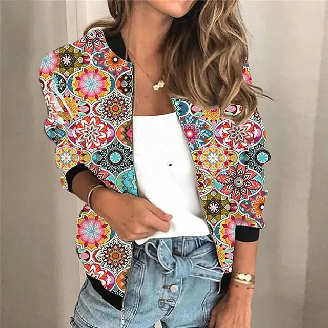 Mercy - Bedruckte Zip-up-Jacke