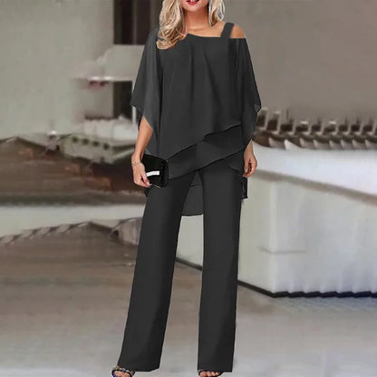 Alaine - Elegantes zweiteiliges Chiffon-Set