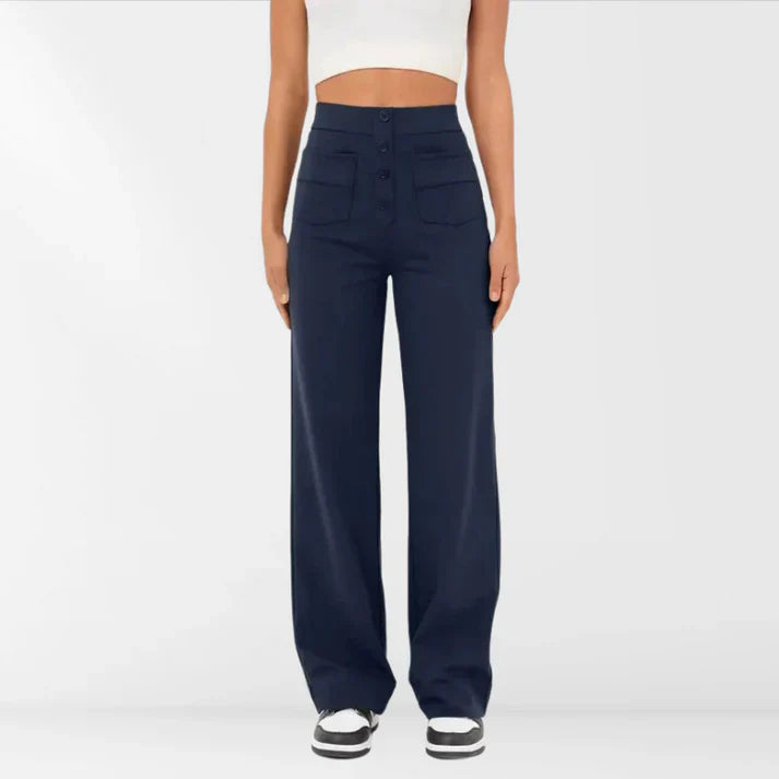 Margaret - Geknöpfte Hose mit hoher Taille