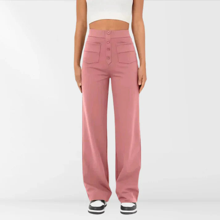 Margaret - Geknöpfte Hose mit hoher Taille