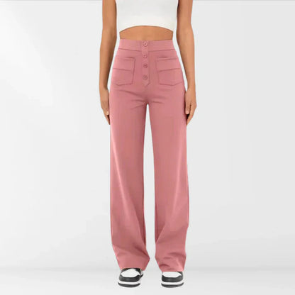 Margaret - Geknöpfte Hose mit hoher Taille