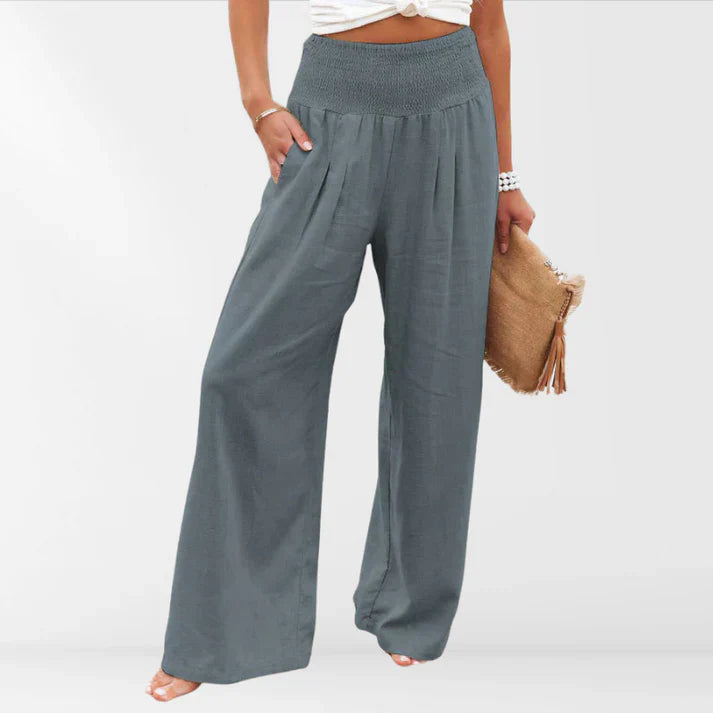 Laura - Hose mit weitem Bein und elastischer Taille