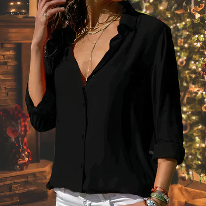 Rhea - Elegantes langärmeliges Top