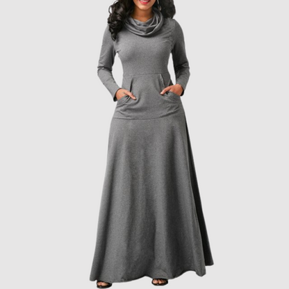 Lucy - Lässiges langärmeliges Maxikleid