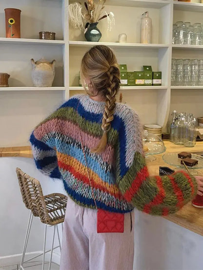 Bertha - Bunter Langarmpullover