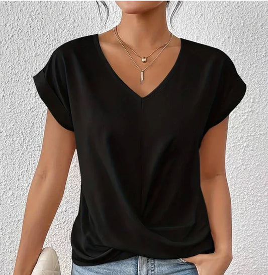Annika - Elegante Bluse mit V-Ausschnitt