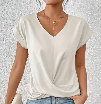 Annika - Elegante Bluse mit V-Ausschnitt