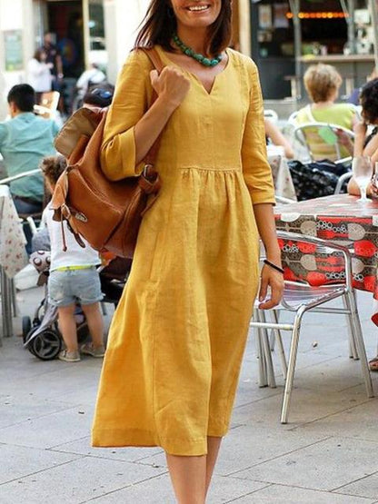 AUDREY - Kleid mit mittellangen Ärmeln