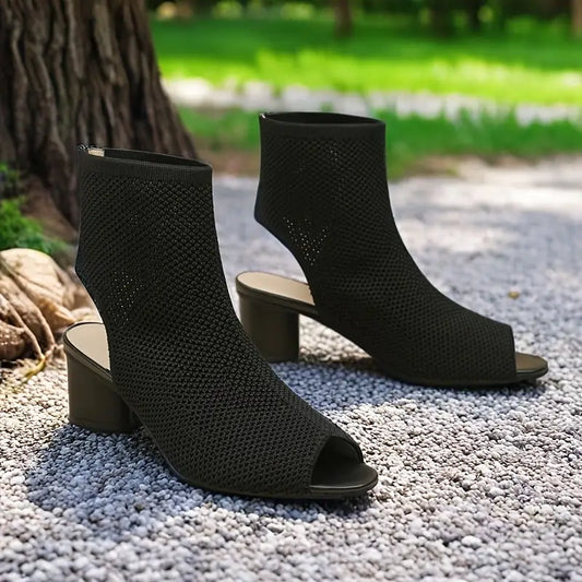 Celestine - Frauen Fischmaul Sandalen mit niedrigem Absatz
