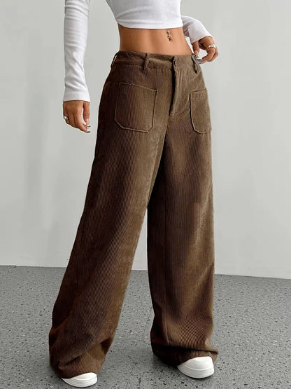 Matilda - Lässige Cord-Hose mit weitem Bein für Frauen