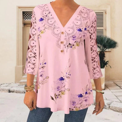 Diana - Elegante Bluse mit V-Ausschnitt