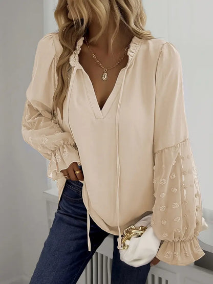 Janey - Elegante Bluse mit V-Ausschnitt