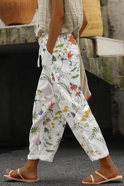 Airish - Einzigartige bedruckte Knopf-Taschen-Hose