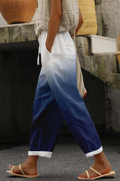 Airish - Einzigartige bedruckte Knopf-Taschen-Hose